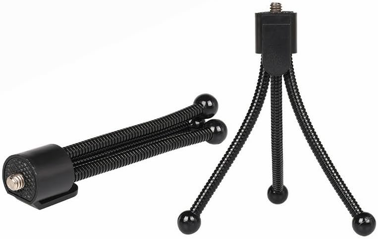 Reflex Camera 3-Section 1/4"-20 Lightweight Metal Table-Top Tripod Stand Compact, Durable Mini for Digital Cameras