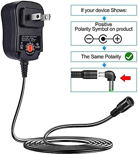 Aisilk 12W 3V 4.5V 5V 6V 7.5V 9V 12V 1000mA 1A 8 Multi-Voltage AC DC Power Adapter Universal Switching Power Supply