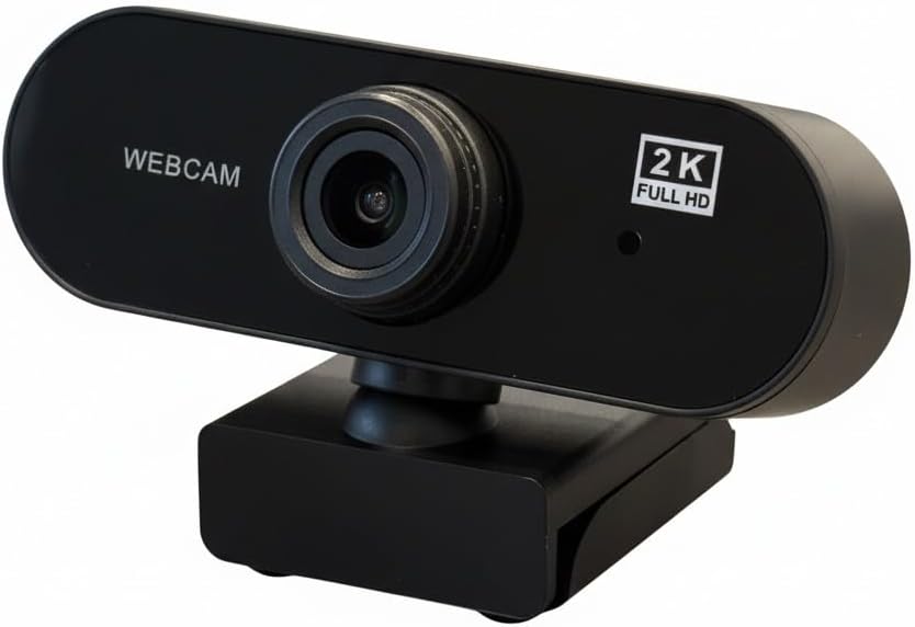axGear 1080P 2K USB Webcam Microphone for Conference Video Call Live Streaming