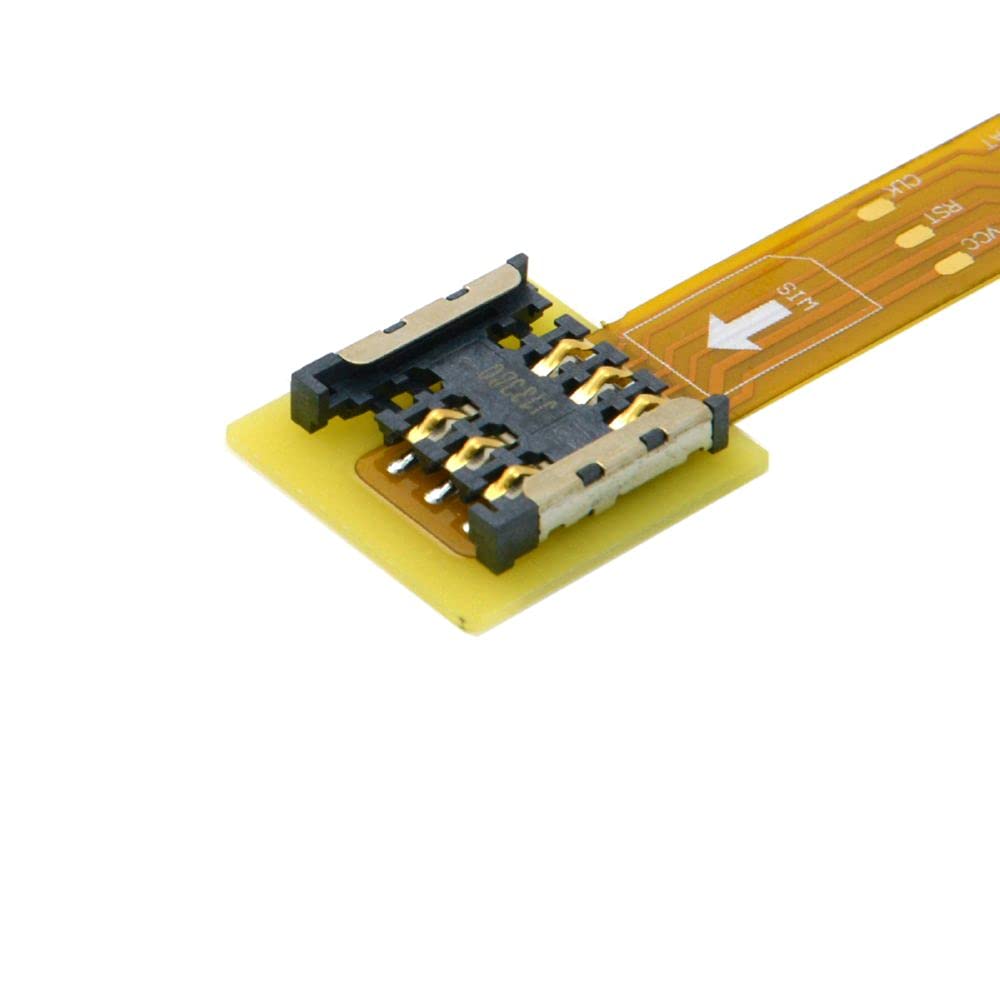 cablecc 10cm Micro SIM Card to Nano SIM Kit Male to Female Extension Soft Flat FPC Cable Extender