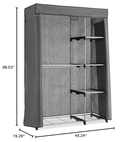 Whitmor Deluxe Utility Closet - 5 Extra Strong Shelves - Removable Cover