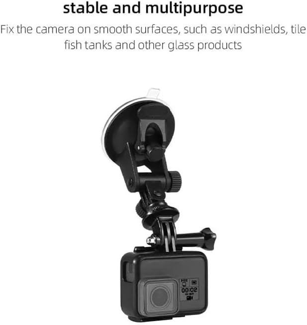 Reflex Camera 360 13-5, 360 Glass Windshield Suction Cup Mount, Secure, Adjustable Suction Mount for Action Cameras
