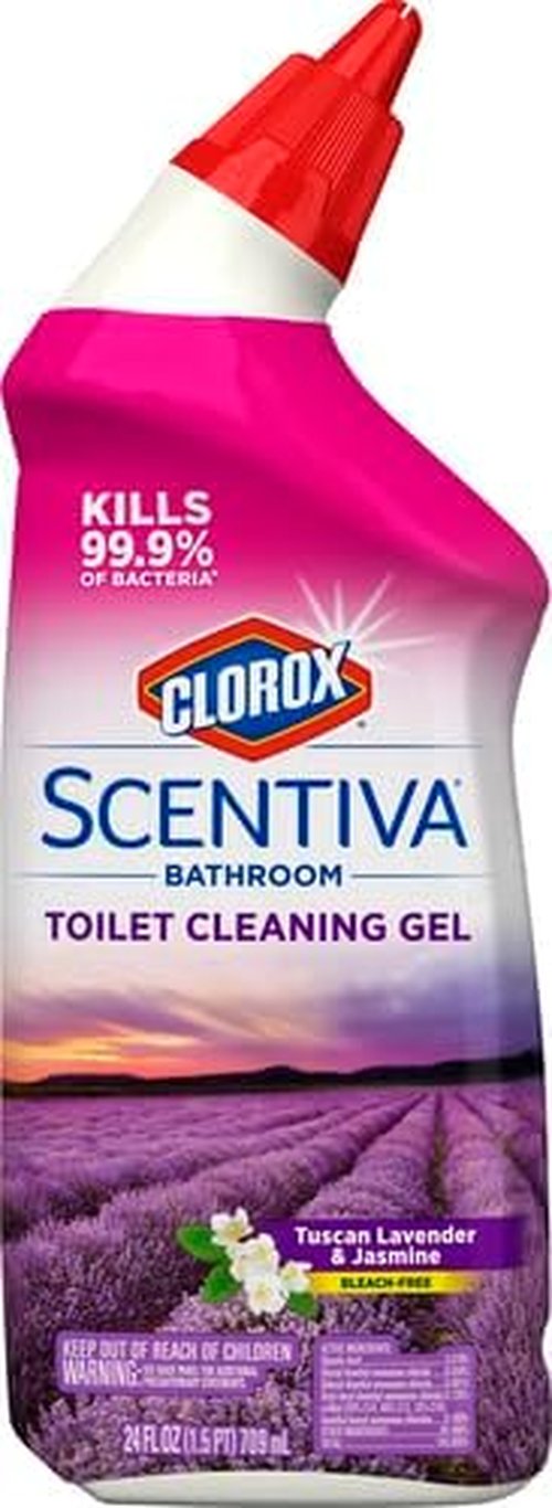 Clorox Scentiva Toilet Cleaning Gel - Lavender & Jasmine Scent | 24 Fl Oz (Pack of 2)
