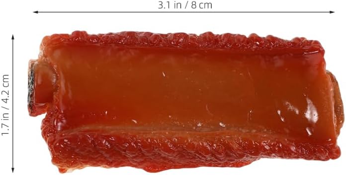 10Pcs Fake Meat Pork Ribs Artificial Food Props Lifelike Meat Fake Food for Kitchen Display Restaurant Cabinet