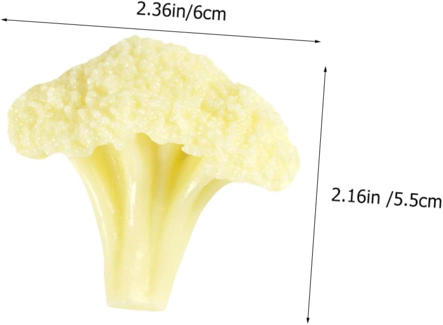 Lifelike Broccoli Slice Model - Realistic Fake Food Display