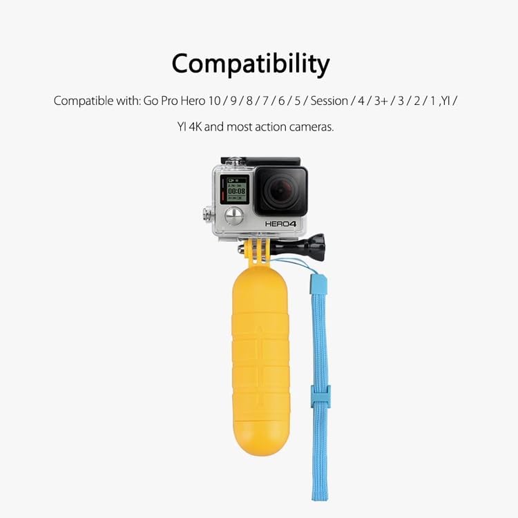 Reflex Camera 5-13, Swimming Floating Hand Grip for Compatible with Go Pro Hero DJI Osmo Action Waterproof Bright