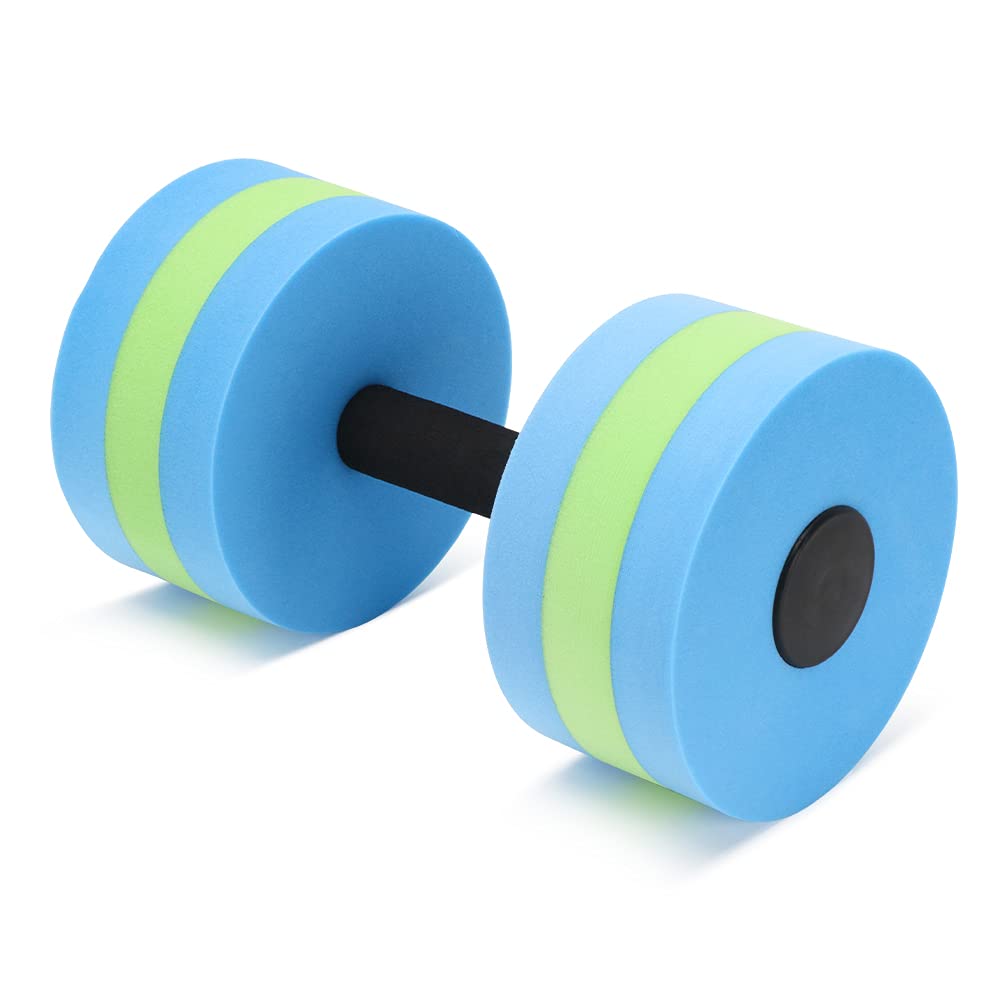 OSMOFUZE Aquatic Dumbbells, Water Dumbbell 2PCS Water Aerobic Exercise Foam Dumbbells Pool Resistance Water Fitness Equipment for Weight Loss