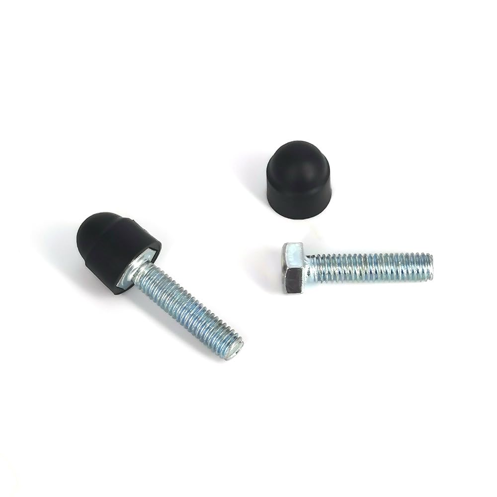 M6×10mm Hex Head Bolt Nut Protective Caps Hexagonal Screw Dome Protective Cap Covers Waterproof Decorative Cover 30 Pack (30, Black, M6*10mm)