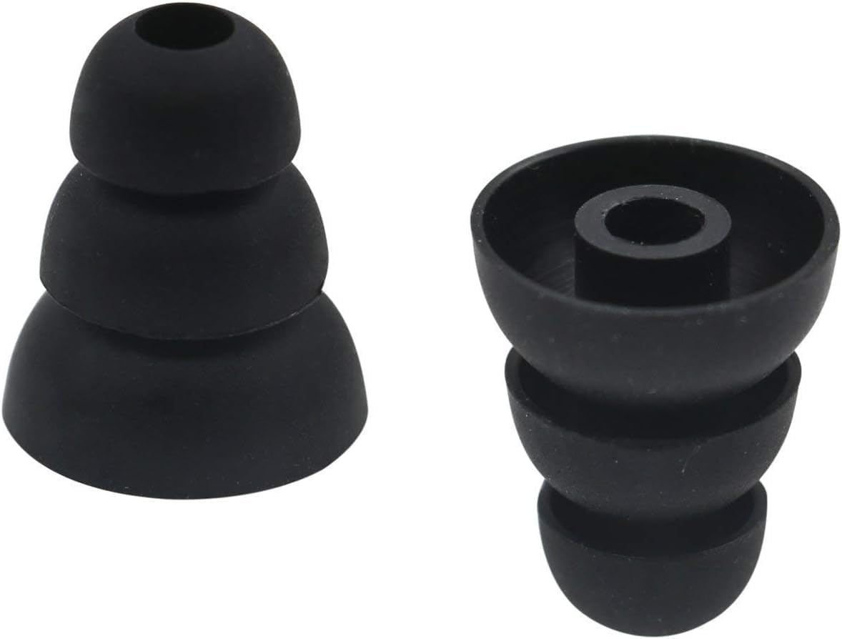 BLLQ 12 12 (431B) Earbuds Tips Pairs Replacement Triple Flange Conical EarTips Earbuds Eartips for Most in-Ear