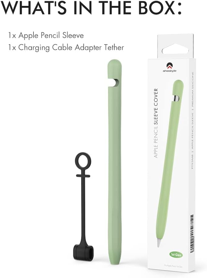 AHASTYLE 1st Anti-Slip Case Sleeve Silicone Protective Skin [ Added Cable Adapter Tether Kit] Compatible with iPad