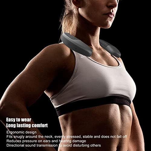 Diydeg 3D 5.3 18H IPX5 Open Ear Neckband Bluetooth Speaker, Stereo Sound Wearable Wireless Speaker with ENC Clear