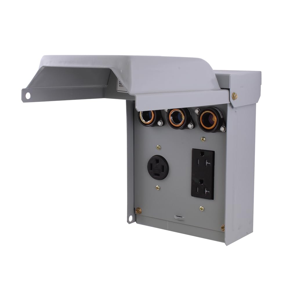 Midwest U261FP 40A Fused Evaporative Cooler Disconnect • 240V, 1 Phase • Metallic Switch with NEMA 14-20R & 5-20R Receptacles • NEMA 3R Surface Mount Enclosure • for Cooling Systems