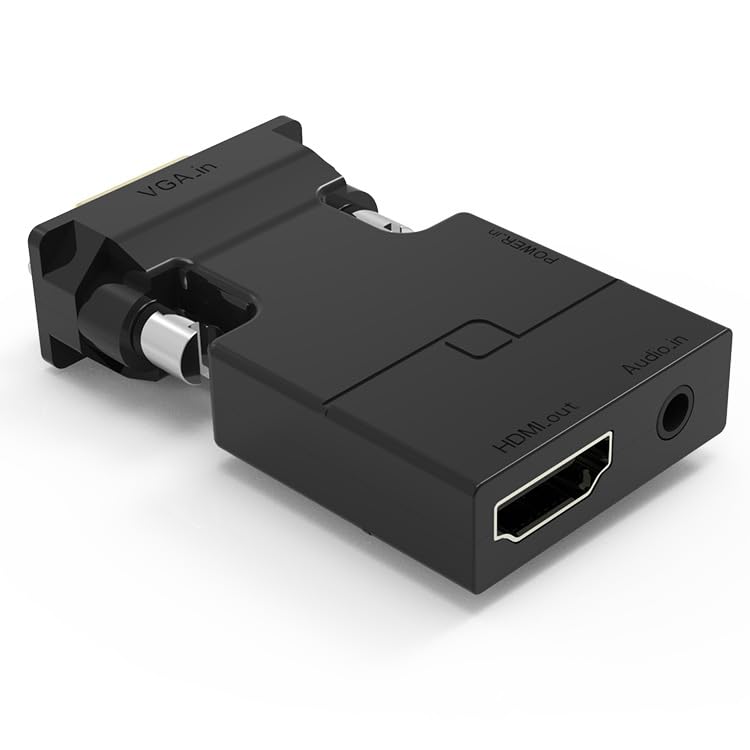 UIGOCLE HDMI to VGA Adapter Converter with Audio, Video Dongle adaptador Compatible with Computer,Laptop,Projector