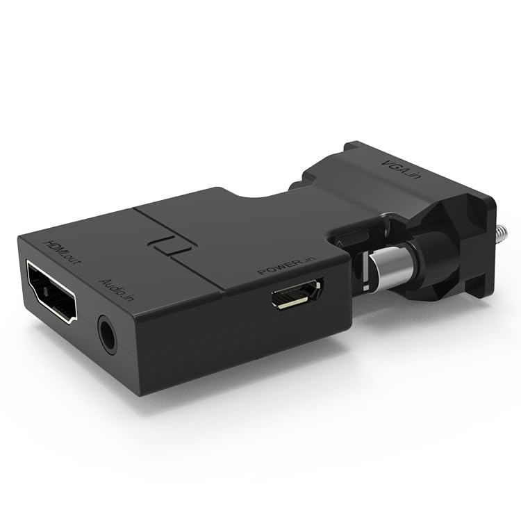 UIGOCLE HDMI to VGA Adapter Converter with Audio, Video Dongle adaptador Compatible with Computer,Laptop,Projector