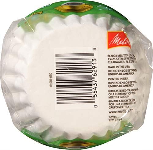 Melitta Junior Coffee Filters - 200-Count, Perfect for 4-6 Cup Brewers | White (Pack of 3)