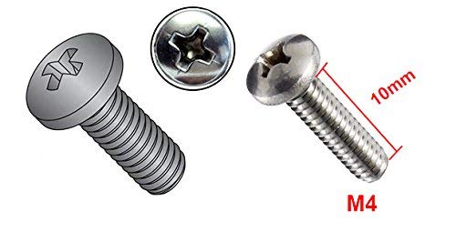 YXQ 78pcs M4 10mm Stainless Steel VESA TV LCD Monitor Mount Phillips Head Screws x