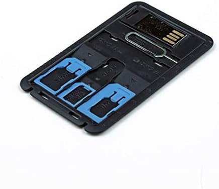 CARD DEVIL All in One Credit Card Size Slim SIM Adapter Kit With TF Reader & Tray Eject Pin, SIM Holder, Micro SD