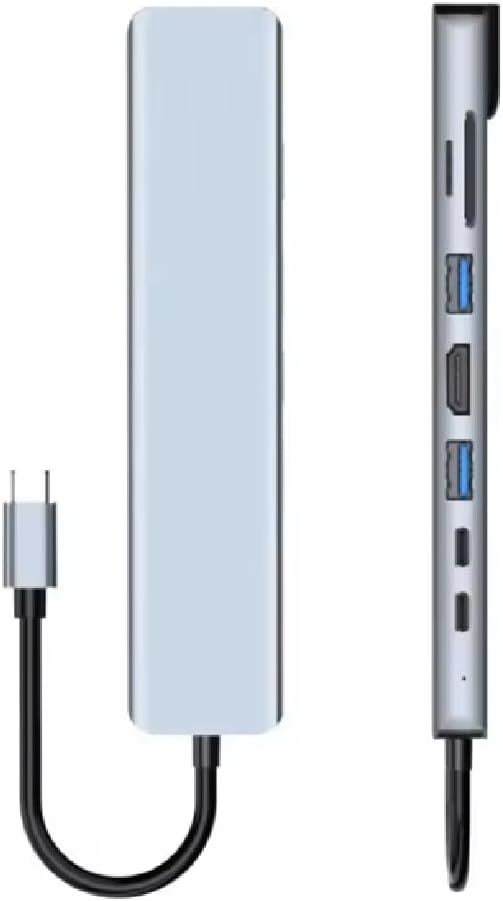 Generic 8 1 4K@60Hz, RJ45 Ethernet,100W 2 USB C Hub Docking Station, in Type C Hub USB C Dongle with HDMI Power