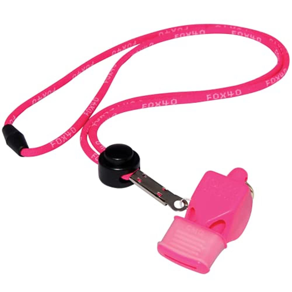 Fox 40 Classic CMG Whistle with Lanyard Referee-Coach, Safety Alert-Pink