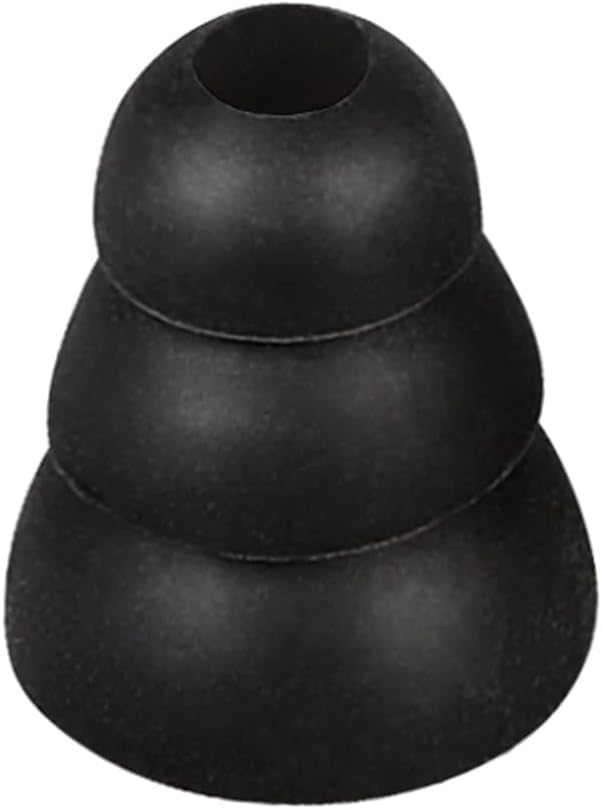 N&P 9 3.8mm Earbud Tips Earbud Covers Triple Flange Ear Tip, Pairs S/M/L Size Triple Flange Noise Isolate Silicone