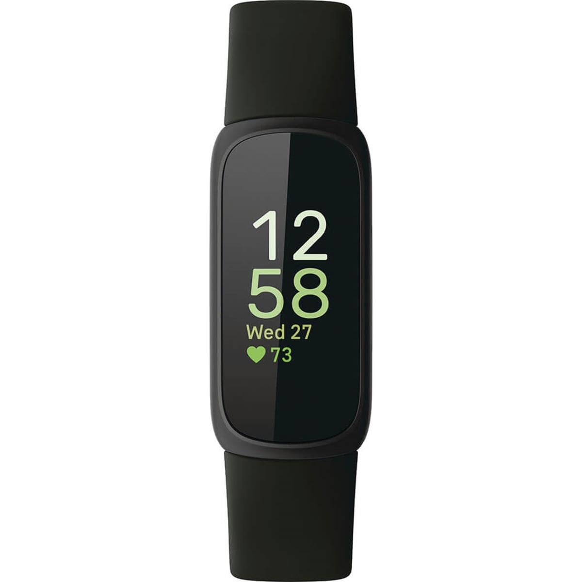Fitbit Inspire 3 Health & Fitness Tracker with Stress Management, Workout Intensity, Sleep Tracking, 24/7 Heart Rate - 3-Month Google Health Premium Membership Included - Midnight Zen/Black