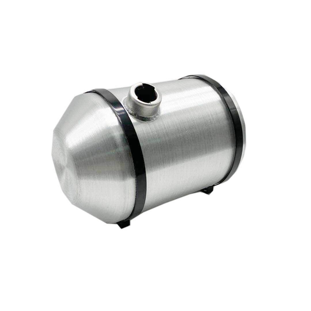 JSD 5 Galllons 10" x16" Spun Aluminum Gas Tank / Round Fuel Tank End Fill 3/8" NPT Outlet