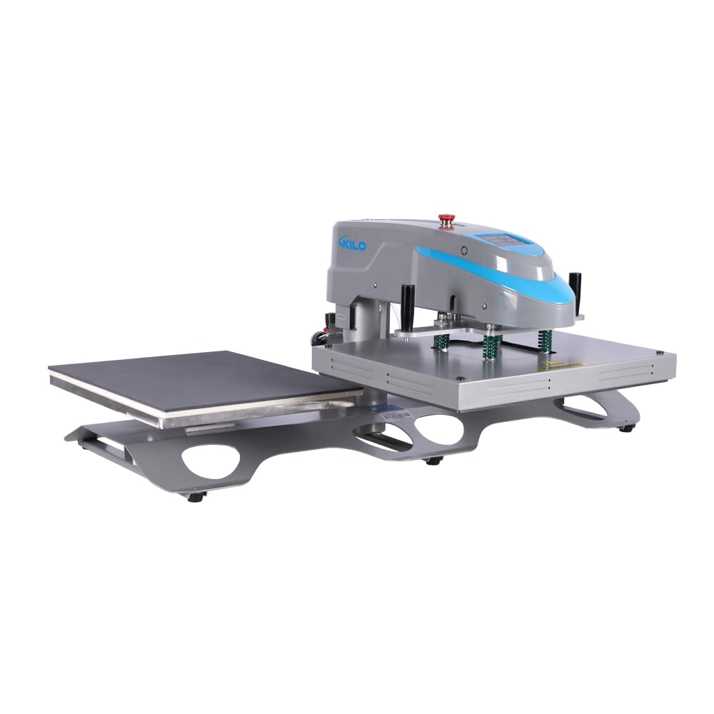 FAVSH 16x20 Pneumatic Dual Platen Swing Head Heat Press Machine - Auto Air Pressure, LCD Display, Teflon Coated Upper Plate, Magnetic Position Sensor