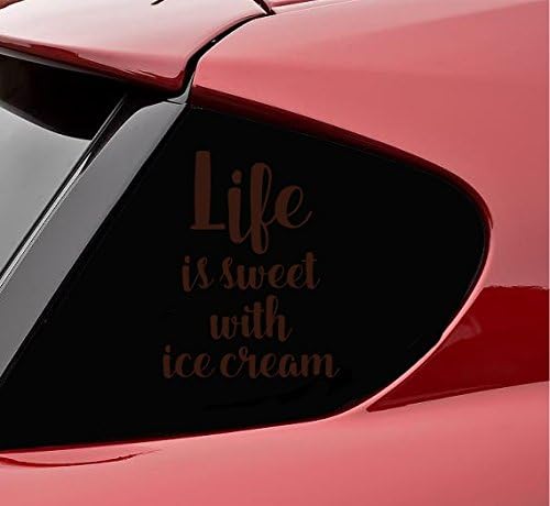 Slap-Art Chocolate Brown Ice Cream Vinyl Decal Sticker - Life is Sweet