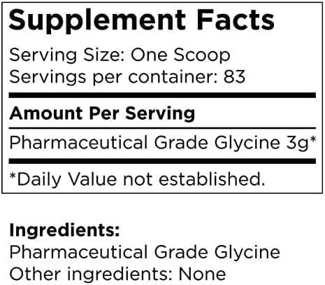 Glycine Powder 250g | Non-Essential Amino Acids Supplement for Post Workout Muscle Recovery, Digestion, Sleep Aid + More - Vegan, Additive-Free, Third-Party Tested | Centenarius Nutrition