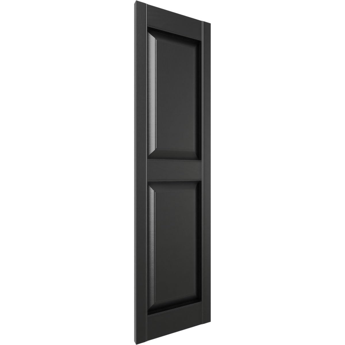 Ekena Millwork Lifetime Vinyl LP2S14X06300BL Standard Two Equal Panel Vinyls, Raised Panel Vinyl Shutters, w/Installation Shutter-Lok's & Matching Screws (Per Pair), 14.75"W x 63"H, Black