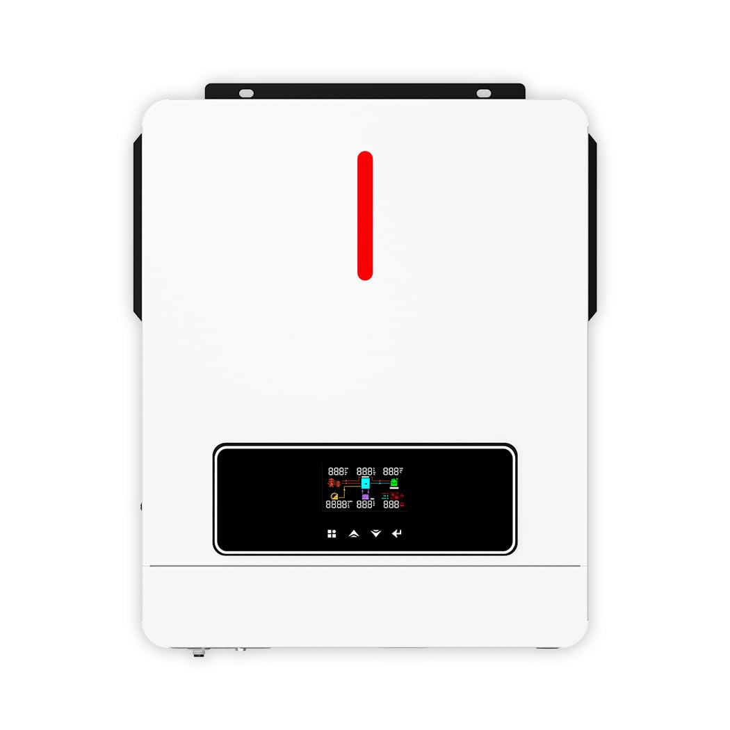 Y&H 4.2KW 24VDC Solar Hybrid Inverter AC220V Two Load Output Power, On/Off-Grid Built in 120A MPPT Solar Charger Max PV Power 6200W Input, for 48V Lead Acid/Lithium Battery, Supports Battery-Free use