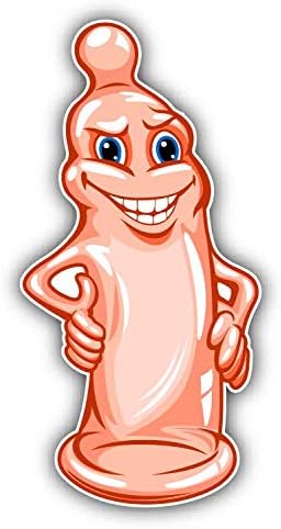 EW Designs 50 Pack Condom Comic Funny Cartoon Sticker for Scrapbooking Waterproof Vinyl Stickers for Water Bottle