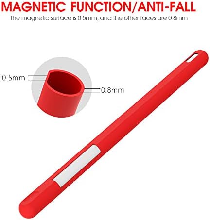Blaspins 2nd (2 12.9/11 2 Apple Pencil Case Generation Compatible Silicone Case Sleeve Cover Holder Grip Skin + Nib