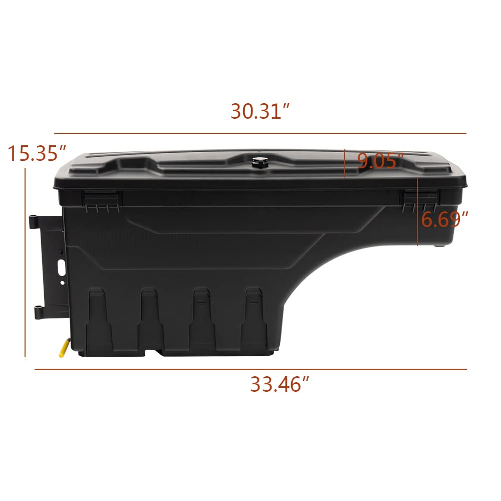 CHEDA Truck Bed Storage Box, Compatible with 2007 2008 2009 2010 2011 2012 2013 2014 2015 2016 2017 2018 2019 2020 Toyota Tundra, Rear Right & Left Side