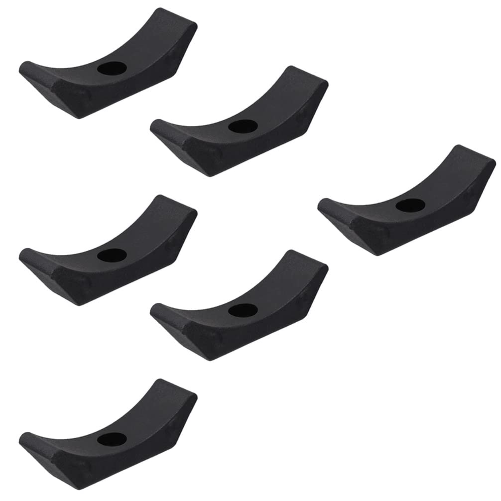 6pcs Dumbbell Saddles Replacement Plastic Dumbbell Cradles Weight Lifting Storage Stand Fitness Weight Holders Floor Bracket for Home Workout Black
