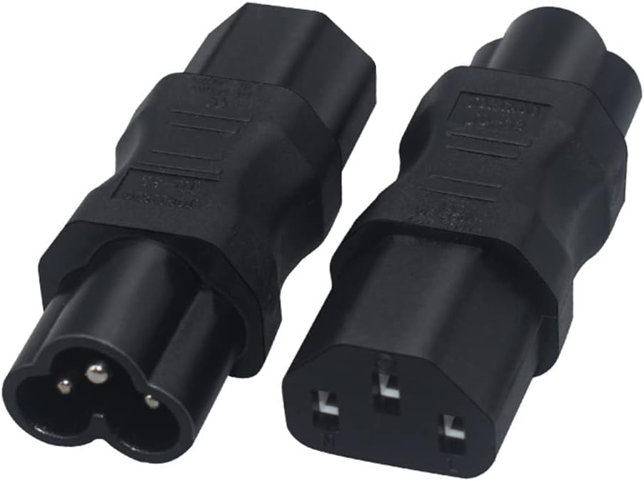 JORINDO 2 Pack IEC320 C6 C13 3 C13 3 C6 C6 C13 to Power Adapter Adapter Plug,IEC Pole Female to PIN Male AC Converter