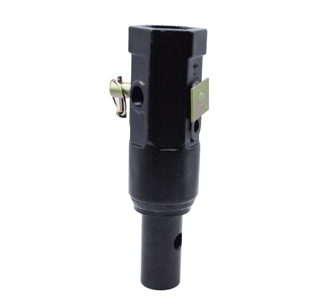 Auger Adapter 2 inch Female Hex to 2 inch Male Round Auger Shaft Bit Adapter Conversion Bolt Pin Auger Attachments