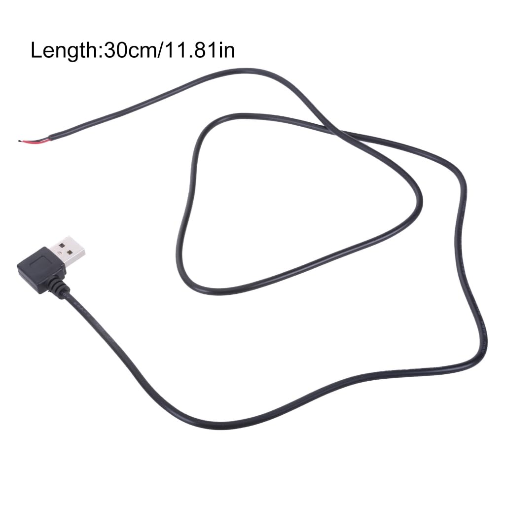 generic 22AWG 2 USB Open End Cable Power Supply Cable for Light Fan Driving Recorder USB Male Pin Bare Wire Charging