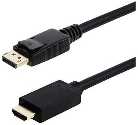 aibileec 4K 2K 1080P 6Feet (6FT Switch Direct DisplayPort to HDMI Cable Support Length Gold Plate DP to HDMI Male)
