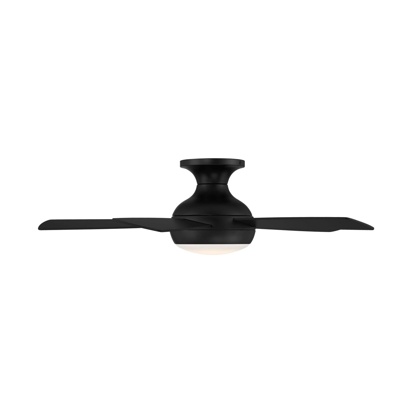 WAC Lighting F-034L-MB Odyssey 44" Hugger Ceiling Fan with LED Lights & Remote, Matte Black