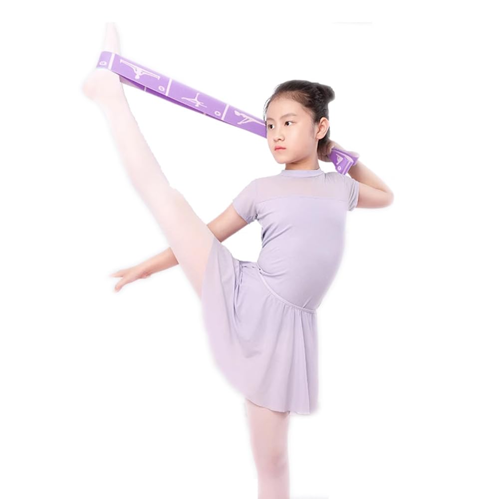 Xensamy 2-Pack Kids Stretch Band &Stretching Strap for Ballet, Cheer & Yoga – 8-Loop Adjustable Bands Elastic Equipment for Dance,Gymnastics Exercise, Flexibility and Children's Fitness Stuff