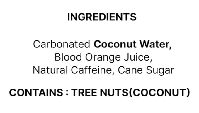 Flova Blood Orange Energy Drink, All Natural, Electrolytes and Minerals from Coconut Water, 4 Simple Easy to Pronounce Ingredients, 99% Juice, Pack of 12 Cans
