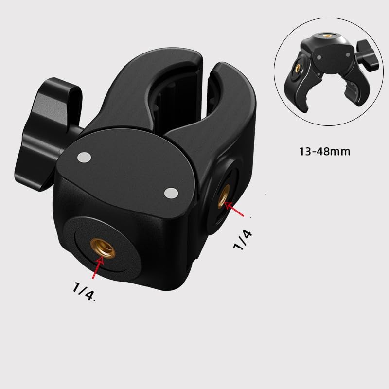 ThtRht 1/4''-20 Camera Clamp Mount with Threaded Connector Super Clamp Mount for Magic Arm Camera Tripod Pole