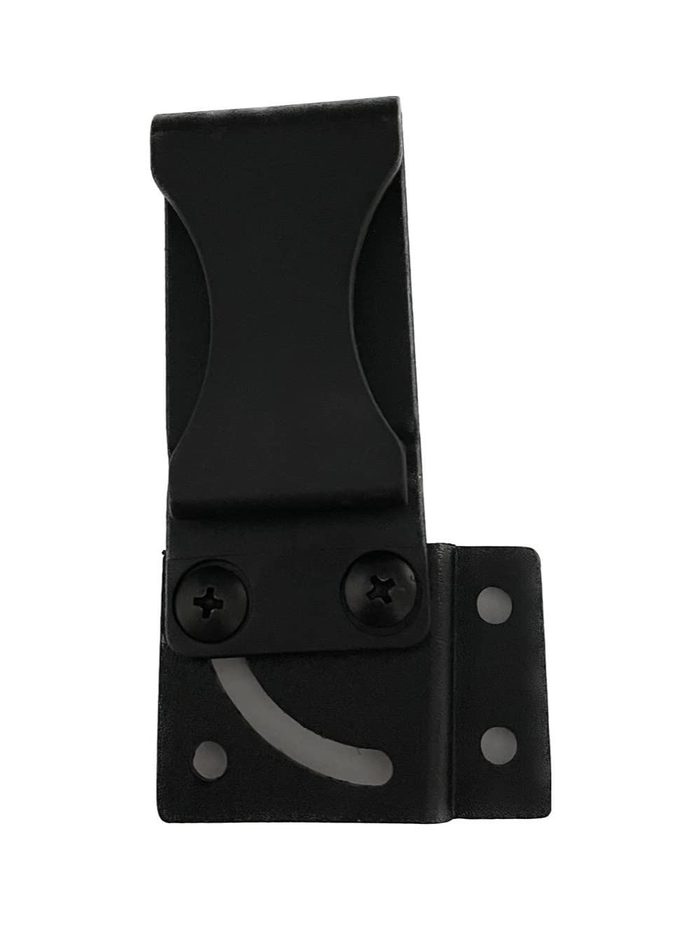 HolsterBuilder 180° Knife Belt Clip, Swiveled Flat Base with Secure Kydex Sheath Attachment, Tactical Knife Clip for DIY Holsters, Concealed Carry and Outdoor Gear, Comes with Mounting Hardware