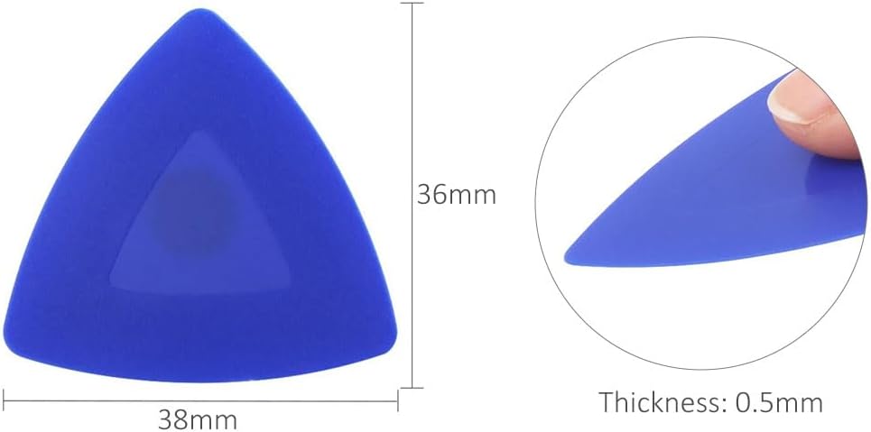 Louishy 10Pcs 0.5mm Ultra Thin Triangle Plastic Opening Picks Screen Opener Pry Tool for iPhone iPad iMac MacBook
