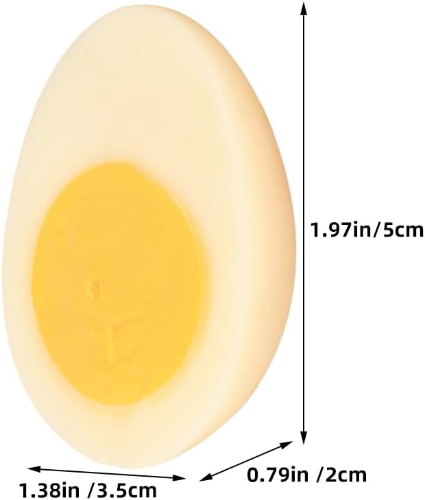 4pcs TOYANDONA Boiled Egg Model PVC Artificial Food Props for Photography Realistic Faux Egg Kitchen Decor for DIY