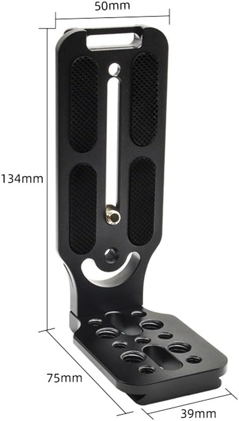 LingoFoto 1/4" 3/8" L Bracket for DSLR/Mirrorless Cameras, Arca-Swiss Quick Release Plate with Vertical/Horizontal