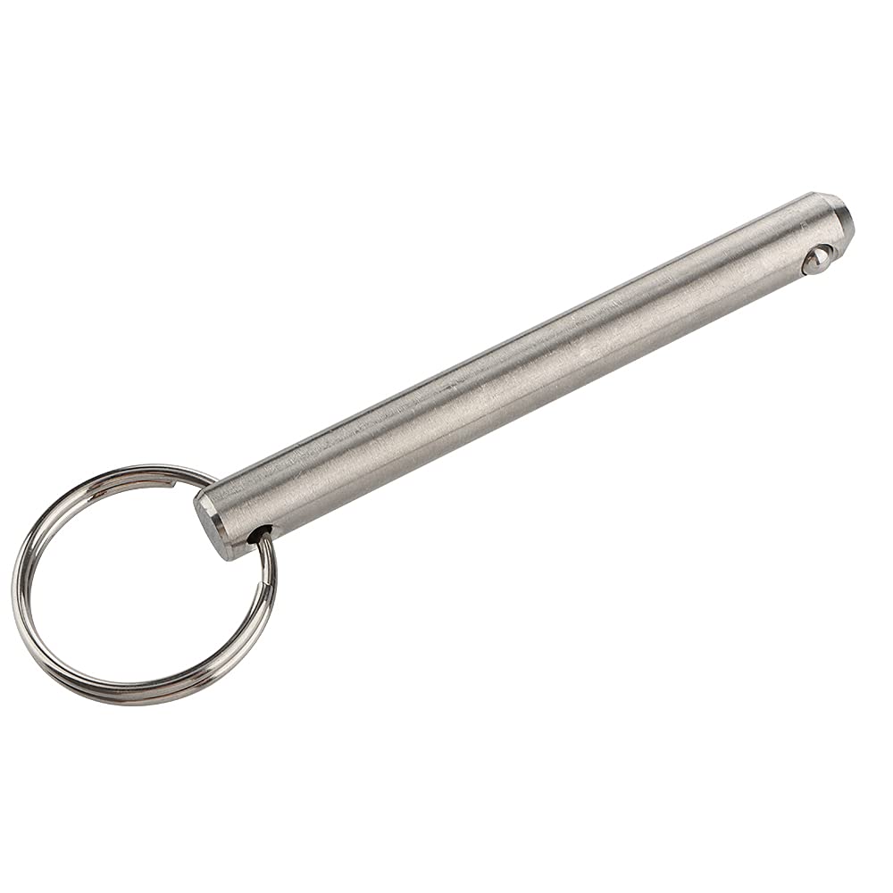 4 Pcs Long Quick Release Pin, Diameter 3/8"(9.5mm), Usable Length 3"(76mm), Overall Length 3.6"(92mm), Full 316 Stainless Steel, Bimini Top Pin, Marine Hardware