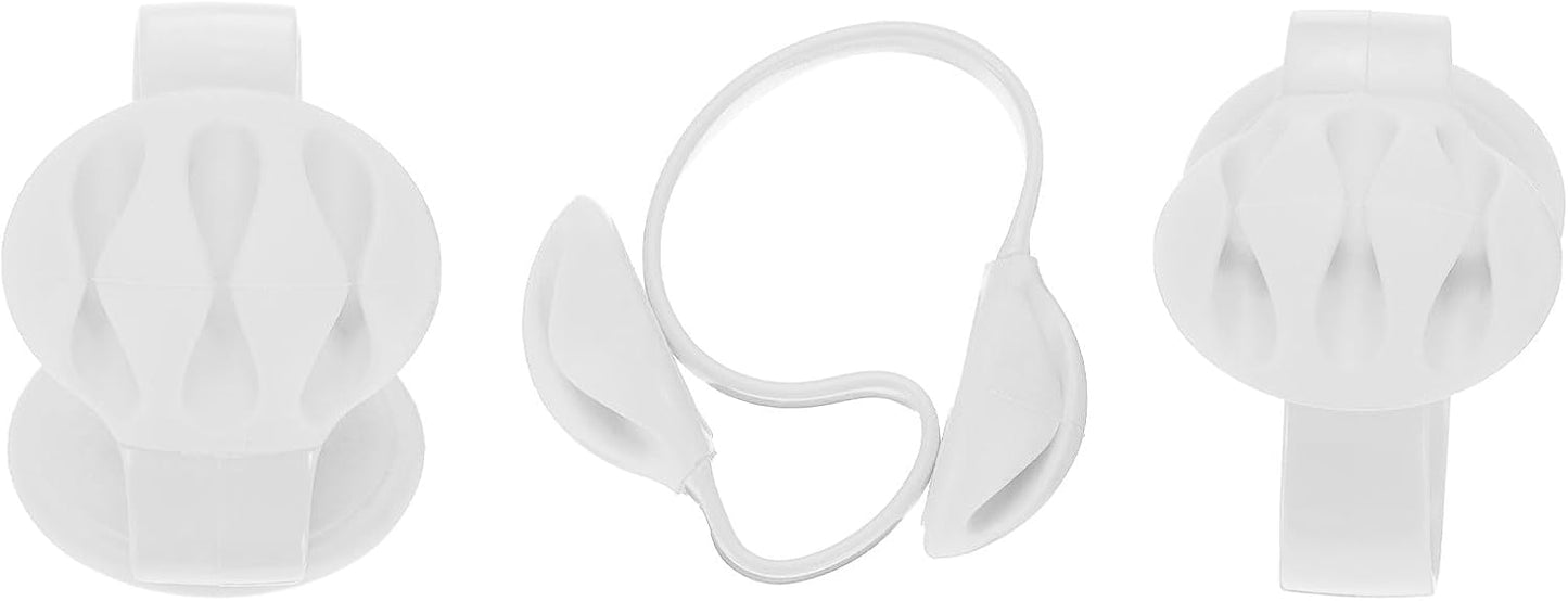 HARFINGTON 4pcs 2 Cable Clips Non-Adhesive "S" Shape Cable Management for Cord Organizer Cable Clips Bedroom Nightstand