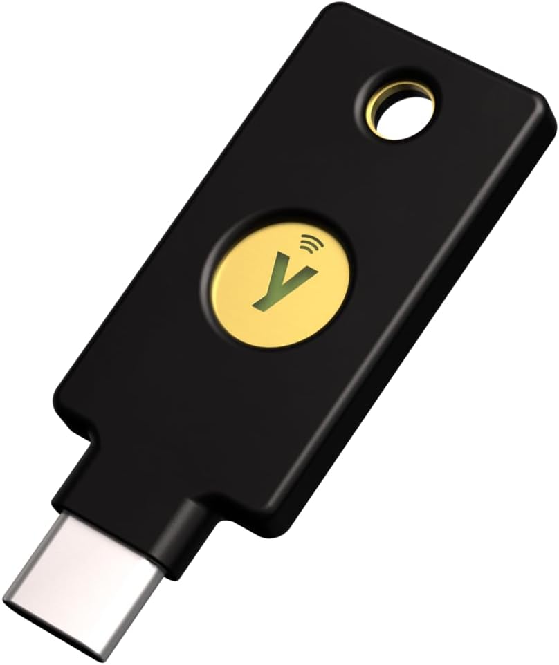 Yubico - Security Key C NFC - Basic Compatibility - Multi-Factor authentication (MFA) Security Key and passkey, Connect